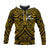 (Custom Text and Number) New Zealand Silver Fern Rugby Hoodie All Black Gold NZ Maori Pattern LT13 Gold - Polynesian Pride