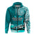 Custom American Samoa Hoodie Fautasi Race Samoan Pattern Ver.03 LT14 Zip Hoodie Turquoise - Polynesian Pride