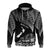 Custom New Zealand Silver Fern Hoodie Aotearoa Map Maori LT14 Zip Hoodie Black - Polynesian Pride