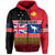 Custom Papua New Guinea Australia Hoodie Polynesian PNG and AUS LT13 Zip Hoodie Black - Polynesian Pride