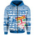 Fiji Polynesian Zip Hoodie Fijian Tapa Pattern LT13 Unisex Blue - Polynesian Pride