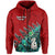 Custom New Zealand Maori Hoodie Fern and Manaia Version Red LT13 Zip Hoodie Red - Polynesian Pride