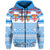 Fiji Polynesian Zip Hoodie Fijian Tropical Flowers LT13 Unisex Blue - Polynesian Pride