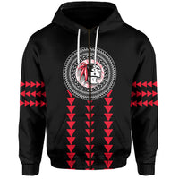 Custom Red Raiders Zip Hoodie Kahuku School LT13 - Polynesian Pride