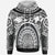 Hoodie Polynesian Patterns Maui Tattoo (White) Unisex White - Polynesian Pride