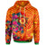 Polynesian Hoodie Vanuatu Symbols With Hibiscus Ver03 Unisex Red - Polynesian Pride