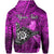 Custom The Shaka Hawaii Hoodie Tropical Flowers Purple Version LT13 - Polynesian Pride