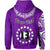 (Custom Text and Number) Rarotonga Cook Islands Hoodie Turtle and Map Style Purple LT13 - Polynesian Pride