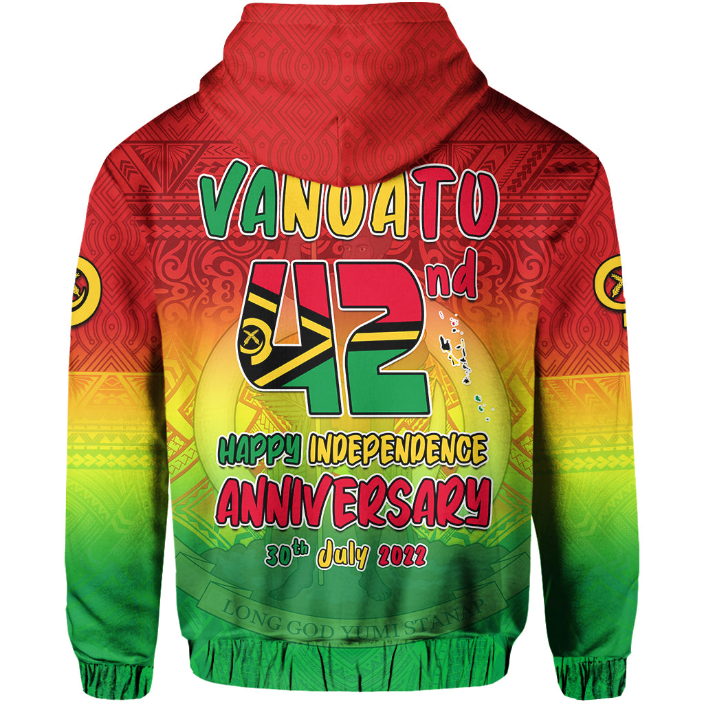 Vanuatu Independence Day Hoodie 42nd Anniversary Yumi Yumi Yumi LT13 - Polynesian Pride