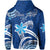 Custom Hawaii Flowers Wave Hoodie Kanaka Maoli Blue Polynesian LT13 - Polynesian Pride