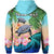 Custom Polynesian Turtle Coconut Tree and Orchids Hoodie LT14 - Polynesian Pride