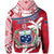 Custom Samoa Hoodie Samoan Coat of Arms With Coconut Red Style LT14 - Polynesian Pride