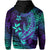 Custom Polynesian Hoodie Purple Paradise Hawaiian Tribal Hammerhead Shark LT14 - Polynesian Pride