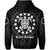 Cook Islands Hoodie Circle Pattern Mix Sea Turtle Black Version LT14 - Polynesian Pride