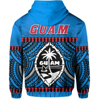 Guam Chamorro Hoodie Latte Stone Blue Polynesian Haligi LT13 - Polynesian Pride
