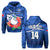 (Custom Text and Number) Samoa Rugby Hoodie Manu Samoa Polynesian Hibiscus Blue Style LT14 Hoodie Blue - Polynesian Pride