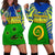 (Custom Personalised) Malampa Province Hoodie Dress Vanuatu Pig Tusk Polynesian Flag Style LT14 Green - Polynesian Pride