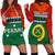 (Custom Personalised) Penama Province Hoodie Dress Vanuatu Pig Tusk Polynesian Flag Style LT14 Green - Polynesian Pride