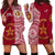 (Custom Personalised) Tonga Eua High School Hoodie Dress Tongan Ngatu Pattern LT14 Maroon - Polynesian Pride