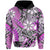 Custom Hawaii Hoodie Tribal Plumeria With Polynesian Turtle Ver.02 LT14 Pullover Hoodie Purple - Polynesian Pride