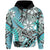 Custom Hawaii Hoodie Tribal Plumeria With Polynesian Turtle Ver.04 LT14 Pullover Hoodie Turquoise - Polynesian Pride