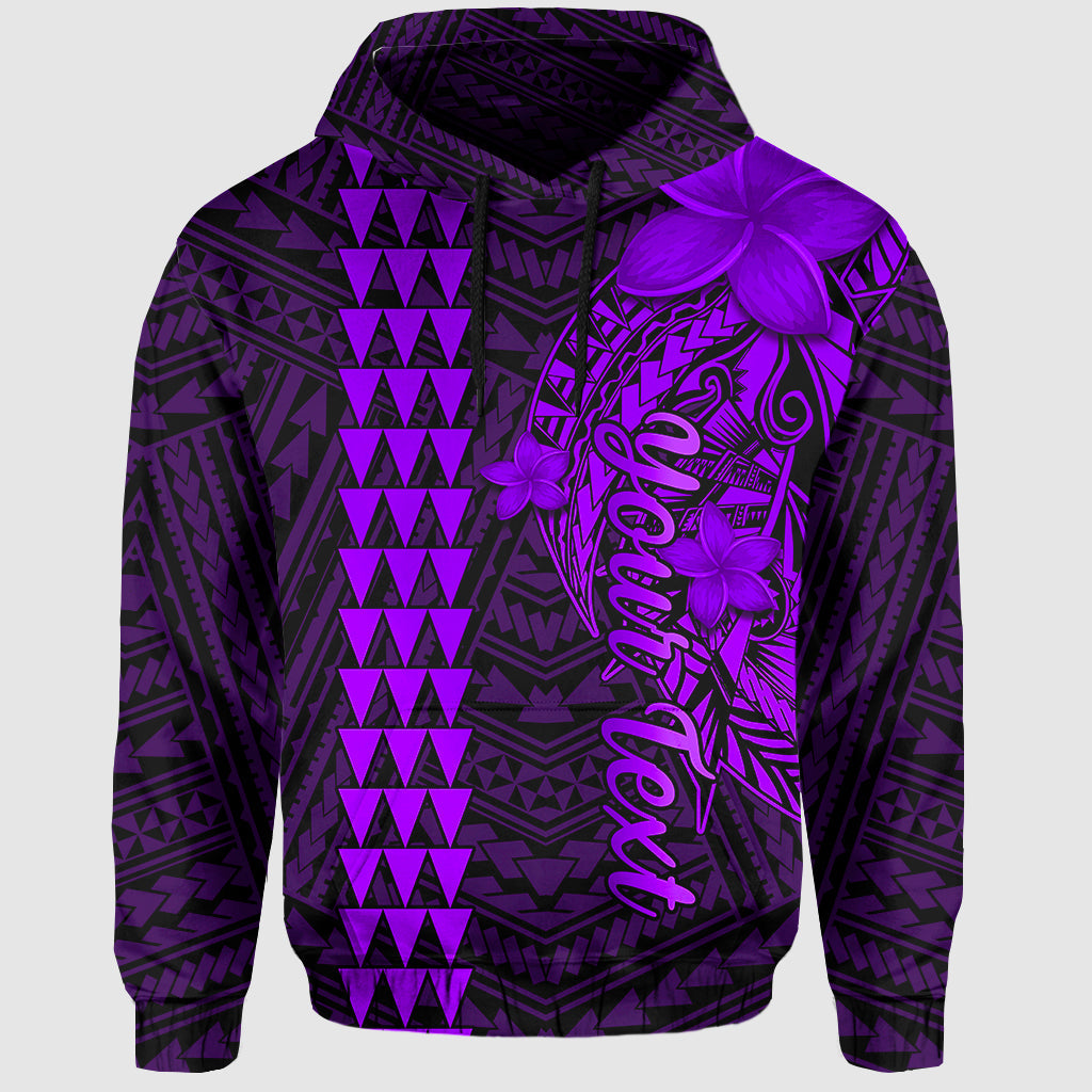 Custom Hawaii Hoodie Kakau Kanaka Maoli Combine Polynesian Shark Ver.05 LT14 Pullover Hoodie Purple - Polynesian Pride