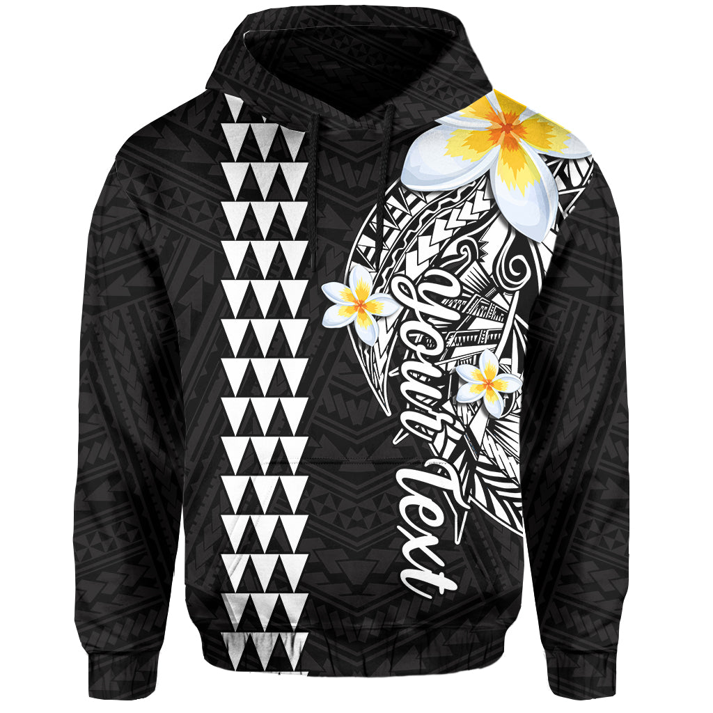 Custom Hawaii Hoodie Kakau Kanaka Maoli Combine Polynesian Shark Ver.07 LT14 Pullover Hoodie Black - Polynesian Pride