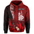 Custom New Caledonia Hoodie Nautilus Red Polynesian Hibiscus LT13 Pullover Hoodie Red - Polynesian Pride