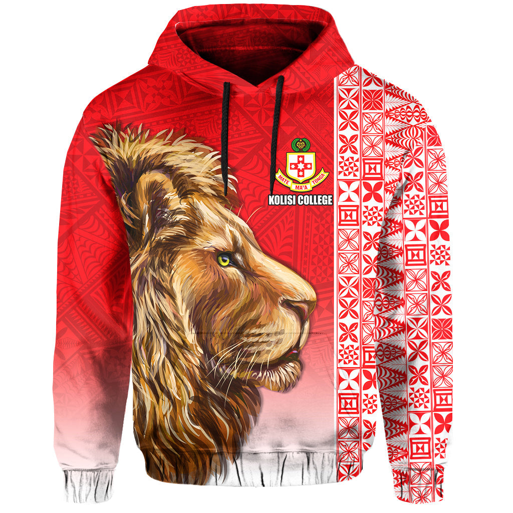 Kolisi Tonga College Atele Hoodie Home of the Lions LT13 Red - Polynesian Pride