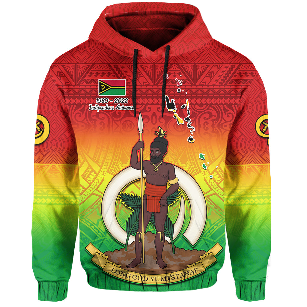 Vanuatu Independence Day Hoodie 42nd Anniversary Yumi Yumi Yumi LT13 Hoodie Red - Polynesian Pride