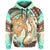 Hawaii Hoodie Polynesian Shark and Sea Turtle Dreamy Turquoise Artsy LT14 Hoodie Turquoise - Polynesian Pride