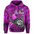 Custom The Shaka Hawaii Hoodie Tropical Flowers Purple Version LT13 Hoodie Purple - Polynesian Pride