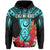 Custom Guam Chamorro Hoodie Guaman Latte Stone Tropical Flowers Turquoise Style LT14 - Polynesian Pride