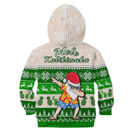 Hawaii Mele Kalikimaka Hoodie KID Dabbing Santa Green Merry Christmas LT14 - Polynesian Pride