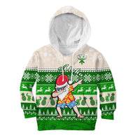 Hawaii Mele Kalikimaka Hoodie KID Dabbing Santa Green Merry Christmas LT14 Green - Polynesian Pride