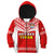 Tonga Rugby Hoodie KID Mate Maa Tonga Pacific Ngatu White LT14 Zip Hoodie Red - Polynesian Pride