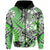 Custom Hawaii Hoodie Tribal Plumeria With Polynesian Turtle Ver.01 LT14 Zip Hoodie Green - Polynesian Pride