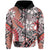 Custom Hawaii Hoodie Tribal Plumeria With Polynesian Turtle Ver.03 LT14 Zip Hoodie Red - Polynesian Pride