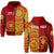 Custom Tonga Vavau High School Hoodie Tongan Ngatu Pattern LT14 Zip Hoodie Red - Polynesian Pride