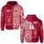 (Custom Text and Number) Beulah Tonga College Hoodie Class of Year Tongan Ngatu Pattern LT14 Zip Hoodie Maroon - Polynesian Pride