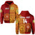 (Custom Text and Number) Tonga Vavau High School Hoodie Class of Year Tongan Ngatu Pattern LT14 Zip Hoodie Red - Polynesian Pride