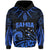 Custom Samoa Tatau Hoodie Blue Polynesian Ula Nifo LT13 Zip Hoodie Blue - Polynesian Pride