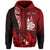 Custom New Caledonia Hoodie Nautilus Red Polynesian Hibiscus LT13 Zip Hoodie Red - Polynesian Pride