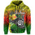 The Shaka Hawaii Hoodie Tropical Flowers Reggae Version LT13 Zip Hoodie Reggae - Polynesian Pride