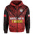 Tonga Rugby MMT Hoodie Ngatu Mate Maa Tonga Grunge LT13 Zip Hoodie Red - Polynesian Pride