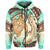 Hawaii Hoodie Polynesian Shark and Sea Turtle Dreamy Turquoise Artsy LT14 Zip Hoodie Turquoise - Polynesian Pride