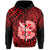 (Custom Text and Number) Hawaii Hoodie Kalani High School Tribal Kakau LT14 Zip Hoodie Red - Polynesian Pride