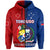 TokoUso Hoodie Tonga and Samoa United We Stand Divided We Fall LT14 Zip Hoodie Blue - Polynesian Pride