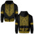 Custom Polynesian Hoodie Dashiki With Polynesian Tattoo Royal Golden Version LT14 Zip Hoodie Black - Polynesian Pride