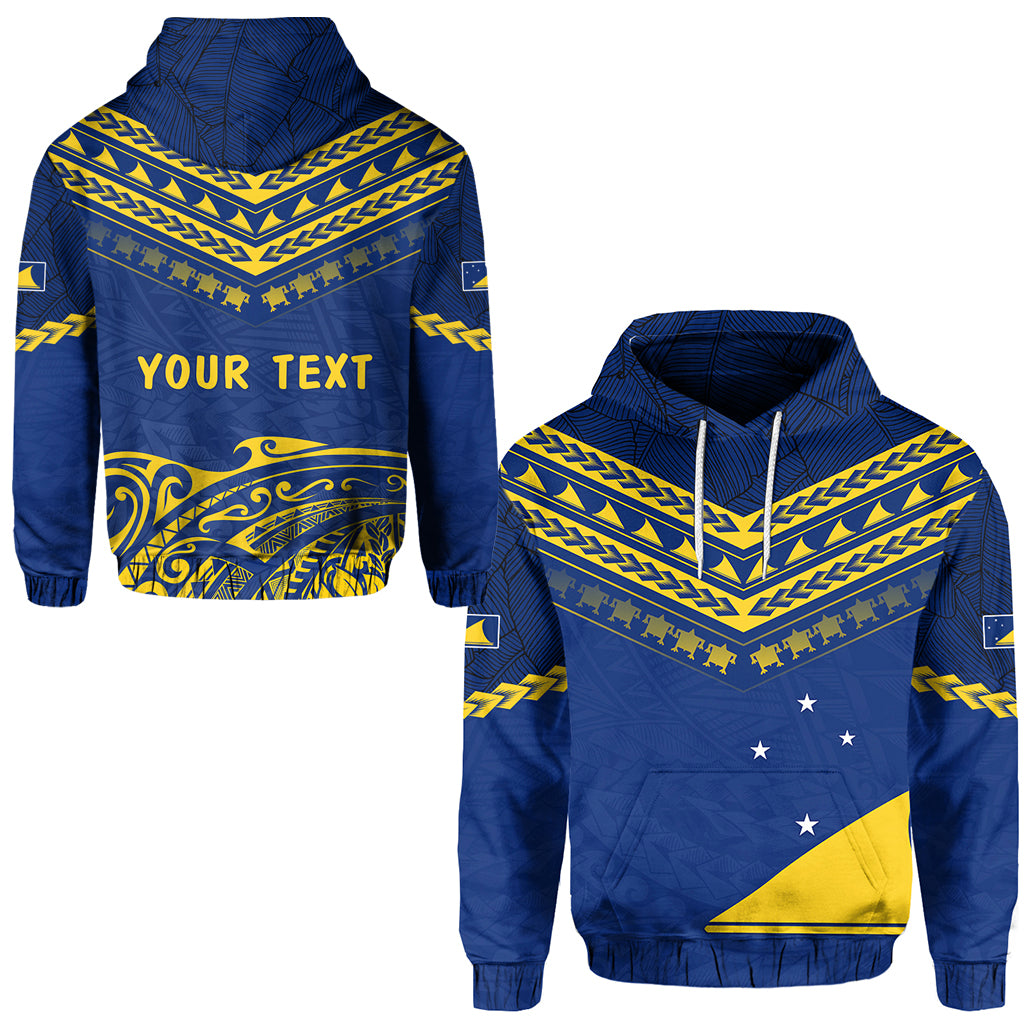 Custom Tokelau Rugby Hoodie Impressive Sport LT13 Unisex Blue - Polynesian Pride